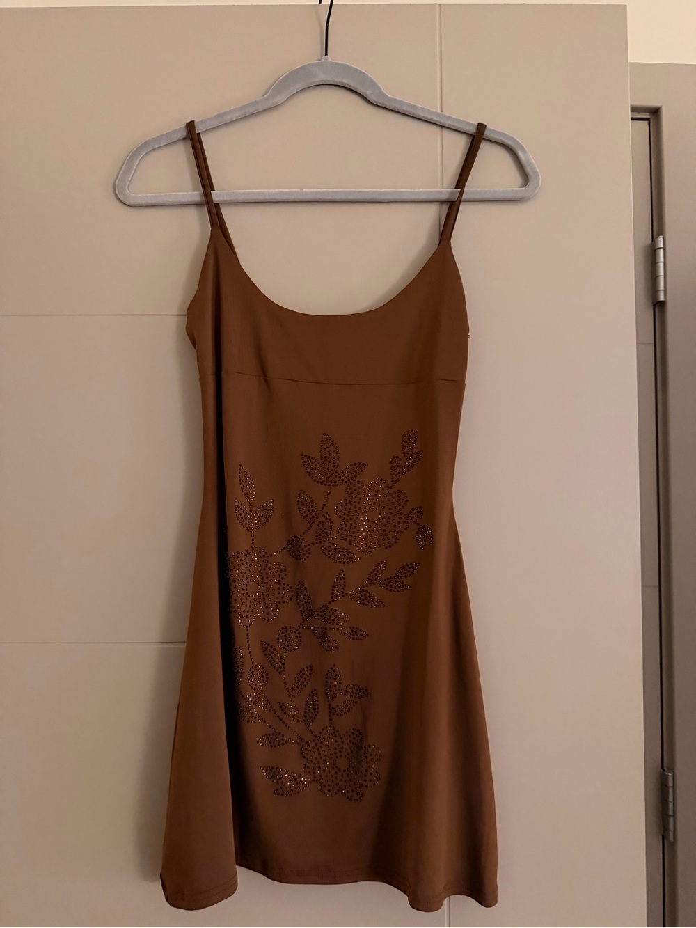 Brown Floral Slip Dress - Women